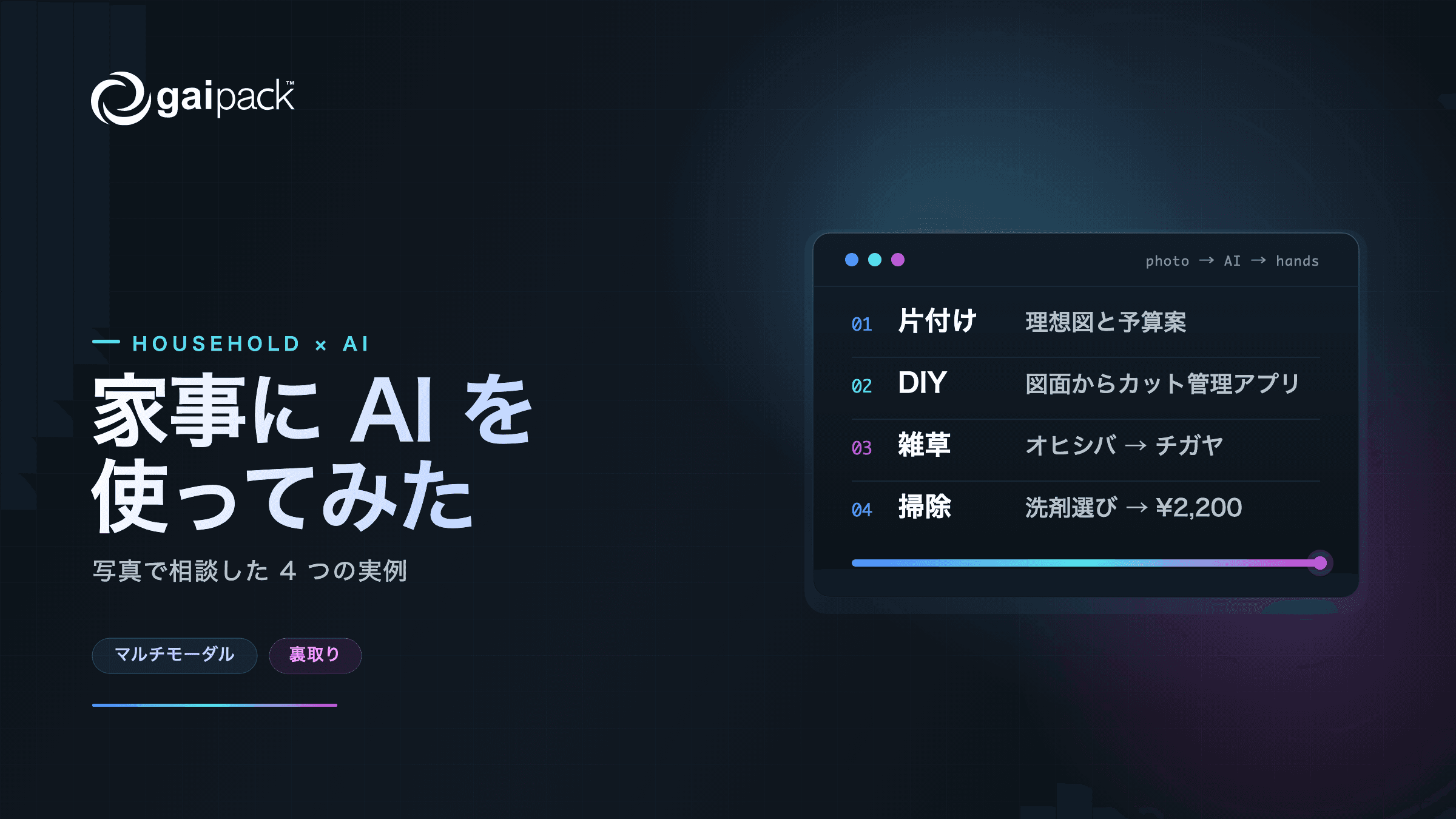 家事に AI を使ってみた:写真で相談した 4 つの実例