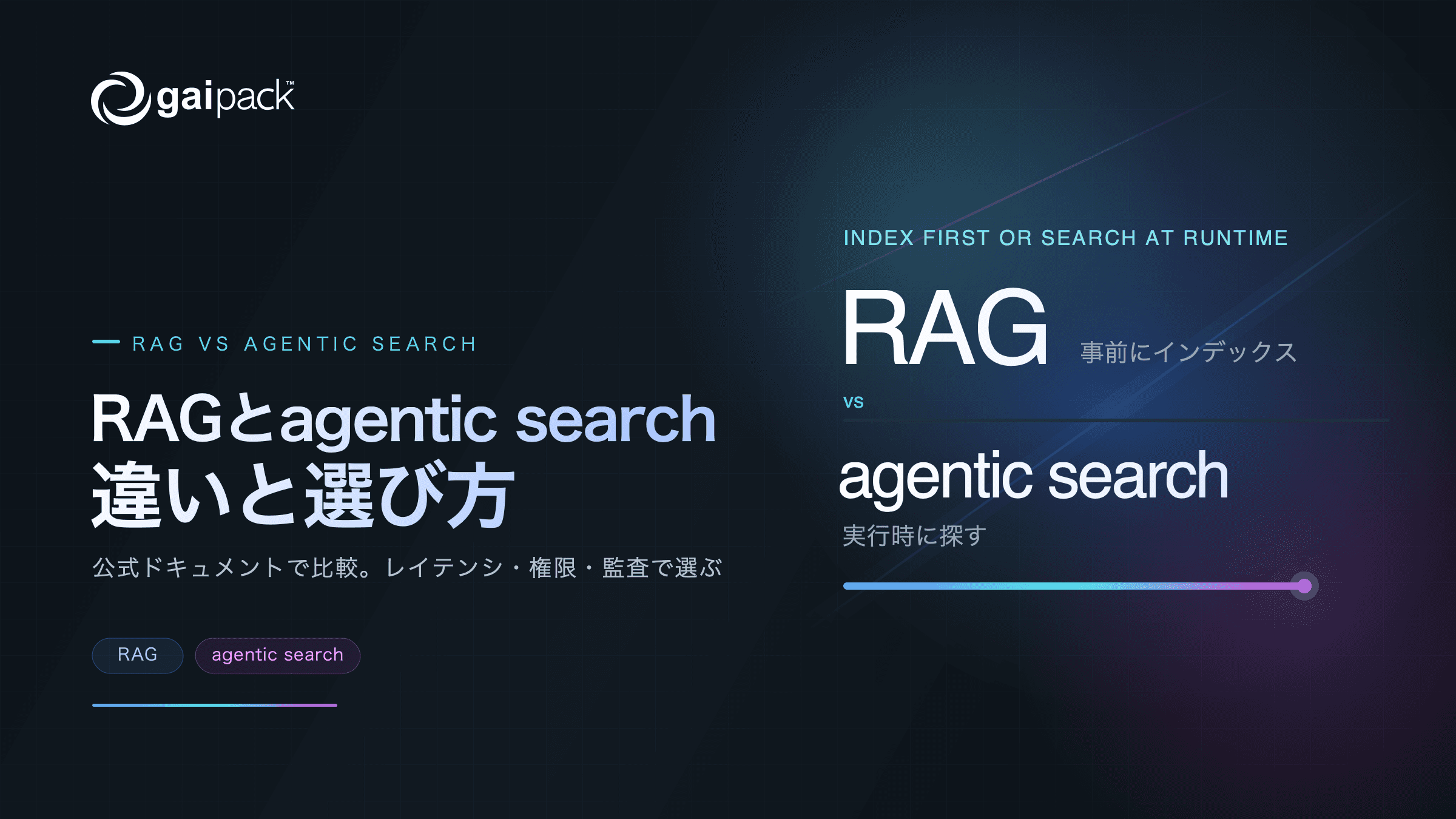 RAGとagentic searchの違いと選び方を解説