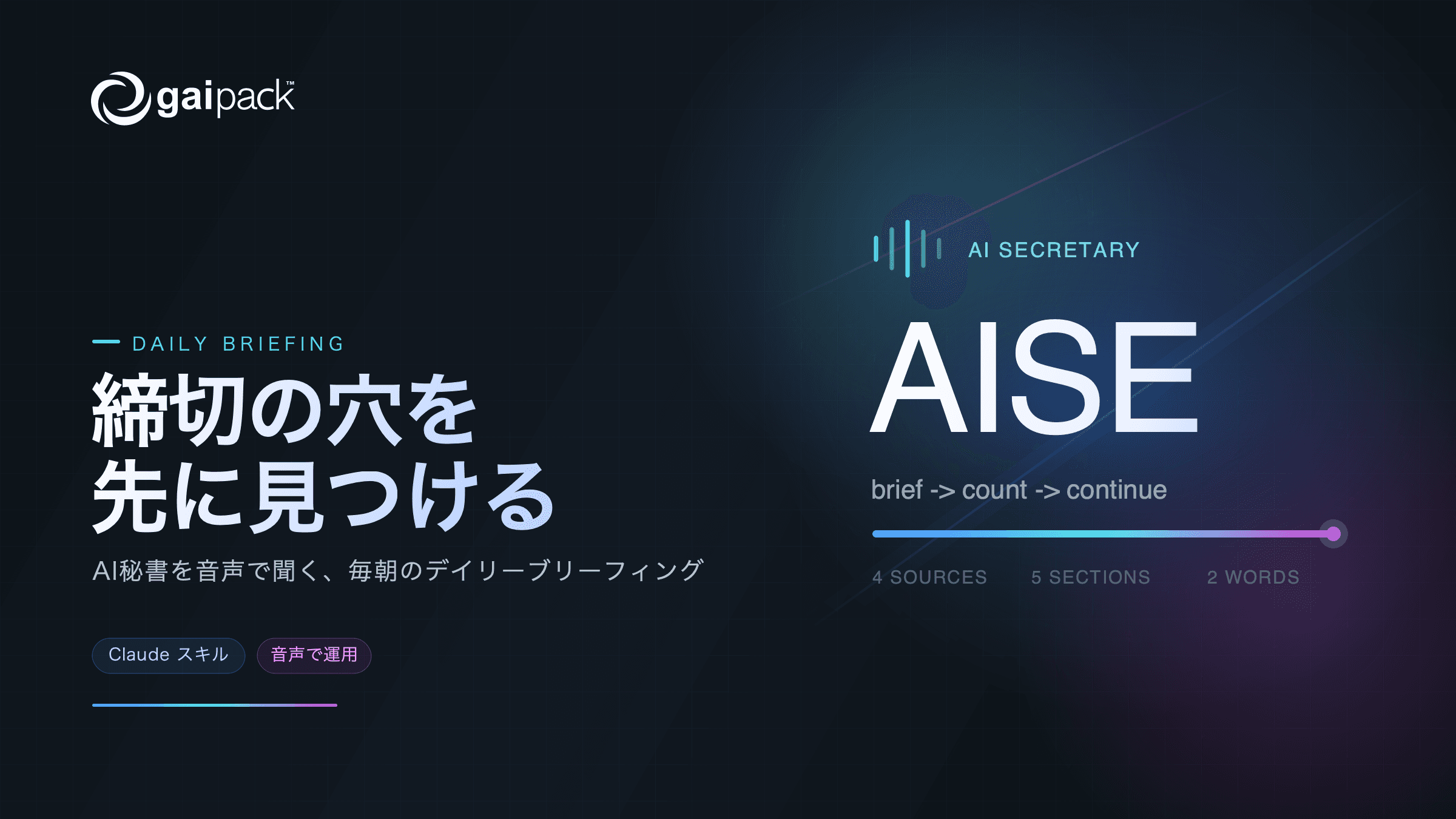 締切の穴を先に見つける AI 秘書を音声で聞く